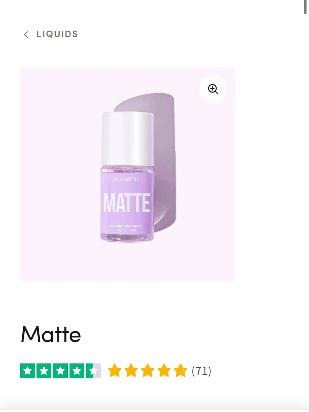 GLAMRDIP— Matte Topcoat - Brand New